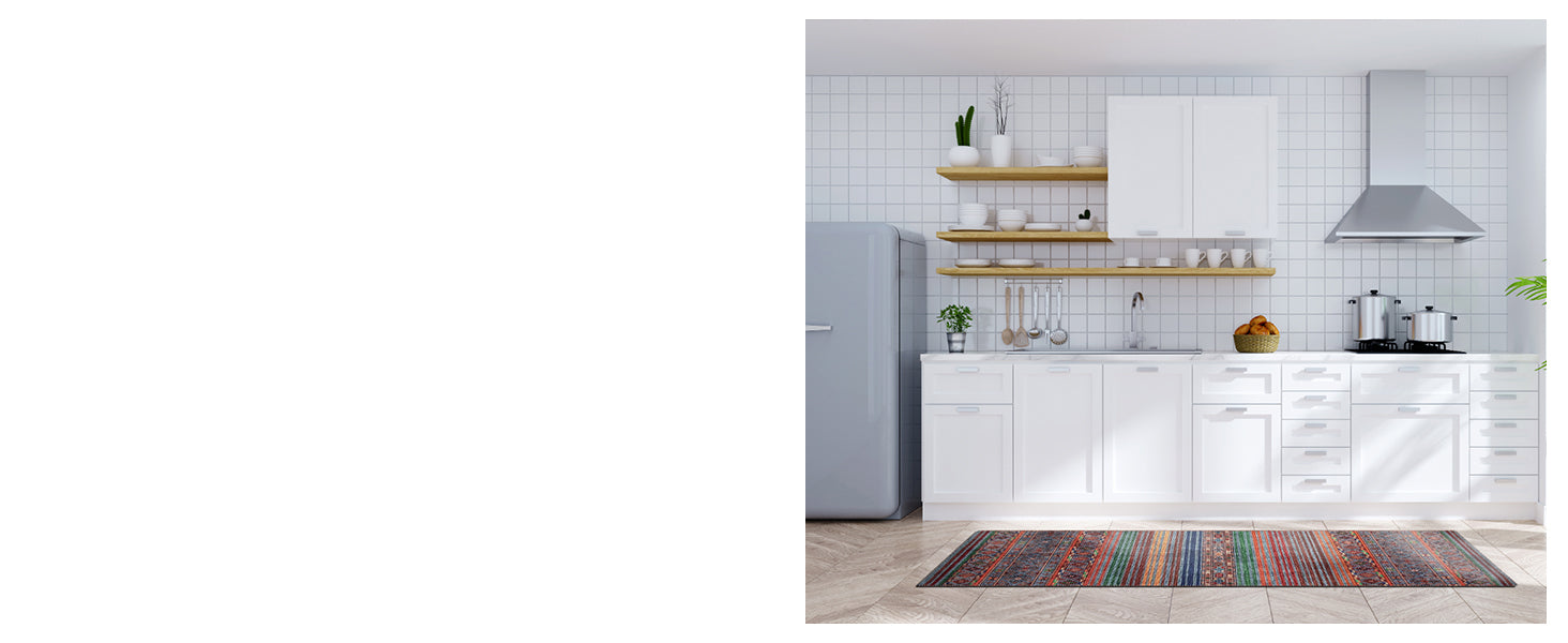 2x3 Rug - Machine Washable Entry Rug with Non-Slip Backing, Ideal for Enteryway, Kitchen, Bathroom, Laundry Room - Vintage, Easy Clean, Durable, Low Pile Rug - (2' x 3')
