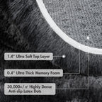 6x9 Ft Large Shag Rugs for Living Room, Tie-Dyed Ultra Soft Fluffy Furry Area Rugs for Bedroom Indoor Floor, Aesthetic Carpet for Kids Home Decor (Dark Grey)