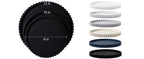 Round Bathroom Tray Silicone Kitchen Counter Decor Vanity Organizer Decorative Coffee Table Tray for Perfume, Candle, Soap Dish, 9 Inch, Black