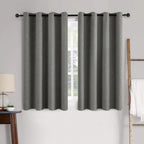 100% Blackout Linen Textured Curtains for Bedroom Solid Thermal Insulated Natural Beige Grommet Room Darkening Curtains & Drapes Luxury Decor for Living Room Nursery 52 x 84 Inch (2 Panels)