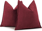 Rust Chenille Throw Pillow Covers
