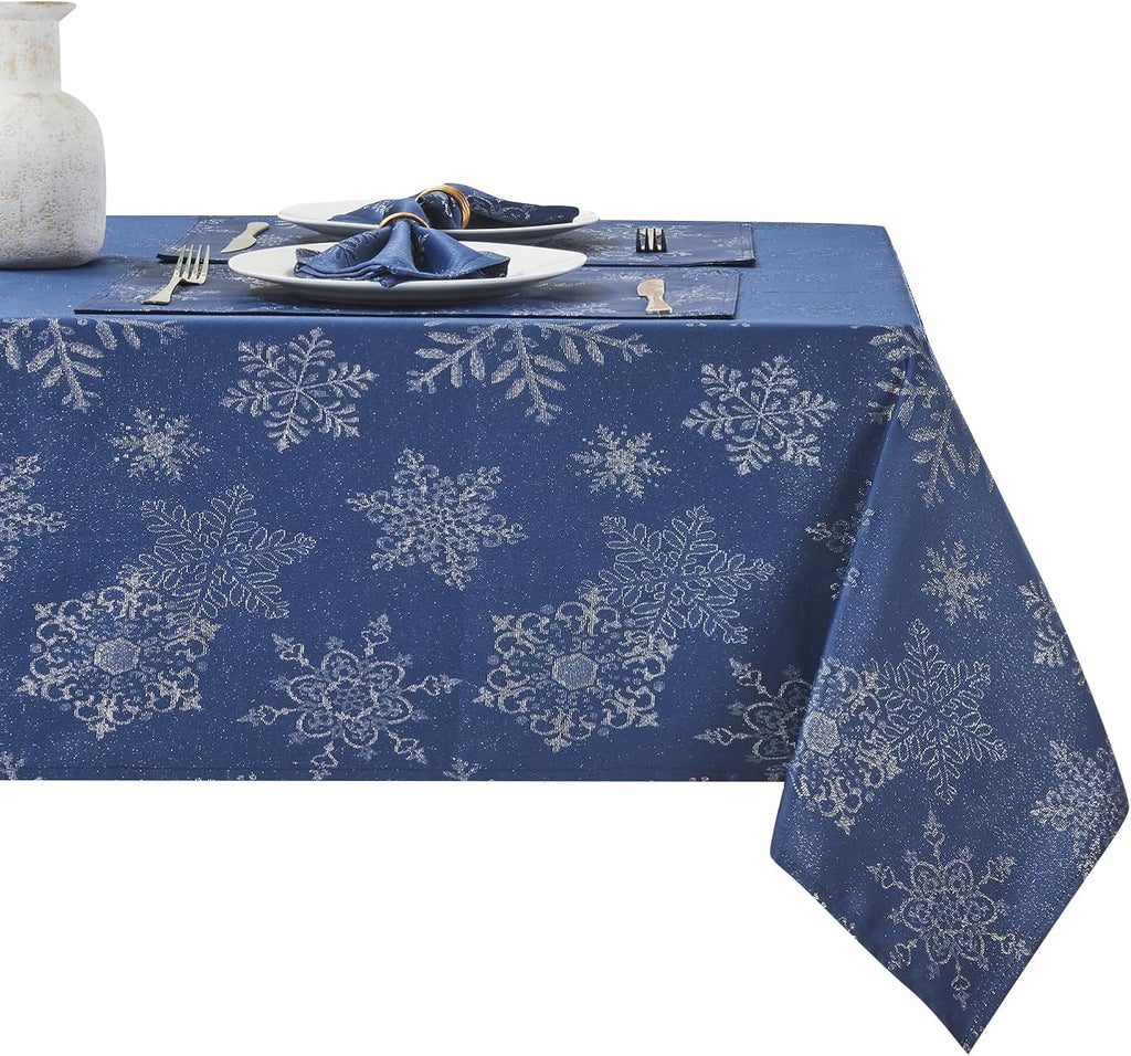 Rectangle Table Cloth Linen Farmhouse Stainproof Waterproof Washable Polyester Oblong Rectangular Fabric Table Cover for Kitchen Dining Dinner (Red, 52 X 70 Inch)