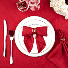 Rectangle Table Cloth Linen Farmhouse Stainproof Waterproof Washable Polyester Oblong Rectangular Fabric Table Cover for Kitchen Dining Dinner (Red, 52 X 70 Inch)