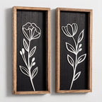 3D Floral Green Wall Art (Set of 2) Lightweight, Wooden Ready-to-Hang Boho Framed Wall Art for Bathroom, Bedroom, Living Room or Office – Premium Sage Green Farmhouse Decor – Gift-Boxed