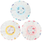 Shower Cap, 3 Pcs Waterproof Reusable Shower Caps Bath Hair Hat for Women Men Kids