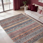 2x3 Rug - Machine Washable Entry Rug with Non-Slip Backing, Ideal for Enteryway, Kitchen, Bathroom, Laundry Room - Vintage, Easy Clean, Durable, Low Pile Rug - (2' x 3')