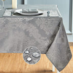 Rectangle Table Cloth Linen Farmhouse Stainproof Waterproof Washable Polyester Oblong Rectangular Fabric Table Cover for Kitchen Dining Dinner (Red, 52 X 70 Inch)