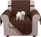Reversible Sofa Cover Washable Couch Cover for Dogs Friendly with Elastic Straps Water Repellent Furniture Protector for 3 Cushion Couch (Sofa, Coffee/Beige)