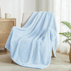 Fleece Throw Blanket Extra Large, Super Soft and Warm Blankets for Couch, Sofa and Bed Waffle Textured, Cozy, Fuzzy and Lightweight (Slate Blue, 50x70 Inches)