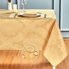 Rectangle Table Cloth Linen Farmhouse Stainproof Waterproof Washable Polyester Oblong Rectangular Fabric Table Cover for Kitchen Dining Dinner (Red, 52 X 70 Inch)