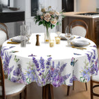 Bohemia Round Tablecloth,Tablecloth Waterproof and Wrinkle-Free, Boho Table Covers, Summer Decorations for Home 60inch