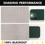 100% Blackout Linen Curtains for Bedroom, Ivory Solid Luxury Decor Thermal Insulation Room Darkening Drapes for Living Room Nursery Back Tab Rod Pocket 42 x 84 Inches, 2 Panels