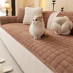 Couch Cover, Washable Sectional Sofa Cover, Anti Slip Sofa Slipcovers for 3 Cushion Couch Sofa L Shaped Recliner, Furniture Protector Covers for Pets Kids(Khaki, Only 1 PCS)