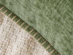 MIULEE Pack of 2 Couch Throw Pillow Covers 18x18 Inch Sage Green Farmhouse Decorative Pillow Covers with Stitched Edge Soft Chenille Solid Dyed Summer Pillow Covers for Sofa Bed Living Room