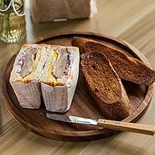 11.5 Inches Candle Holder Tray Home Decor, Round Wood Tray for Coffee Table, Small Wooden Serving Decorative Trays for Home