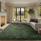 6x9 Ft Large Shag Rugs for Living Room, Tie-Dyed Ultra Soft Fluffy Furry Area Rugs for Bedroom Indoor Floor, Aesthetic Carpet for Kids Home Decor (Dark Grey)