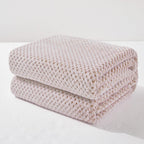 Fleece Throw Blanket Extra Large, Super Soft and Warm Blankets for Couch, Sofa and Bed Waffle Textured, Cozy, Fuzzy and Lightweight (Slate Blue, 50x70 Inches)