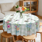 Bohemia Round Tablecloth,Tablecloth Waterproof and Wrinkle-Free, Boho Table Covers, Summer Decorations for Home 60inch