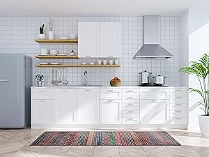 2x3 Rug - Machine Washable Entry Rug with Non-Slip Backing, Ideal for Enteryway, Kitchen, Bathroom, Laundry Room - Vintage, Easy Clean, Durable, Low Pile Rug - (2' x 3')