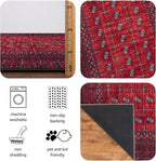 2x3 Rug - Machine Washable Entry Rug with Non-Slip Backing, Ideal for Enteryway, Kitchen, Bathroom, Laundry Room - Vintage, Easy Clean, Durable, Low Pile Rug - (2' x 3')
