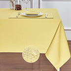 Rectangle Table Cloth Linen Farmhouse Stainproof Waterproof Washable Polyester Oblong Rectangular Fabric Table Cover for Kitchen Dining Dinner (Red, 52 X 70 Inch)