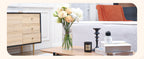 Glass Cylinder Vases, Bud Vase for Centerpieces, 8 Inch Tall Ribbed Vase Hurricane Floating Candle Holder, Decorative Flower Vases for Wedding Reception, Home Decor, Housewarming Gift (Clear)