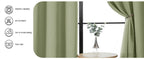 Sage Green Bedroom Blackout Curtains, 63inch (approx. 160.2cm) pieces set, solid insulated energy-saving rod pocket blackout curtains, width 40 x length 63inch (approx. 101.6cm), gray-green