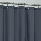 Waterproof Fabric Shower Curtain Soft Hotel Quality - 3 Magnets at Bottom, Premium Black Shower Curtain Liner for Bathroom, Light-Weight Cloth & Washable - 72x72, Black
