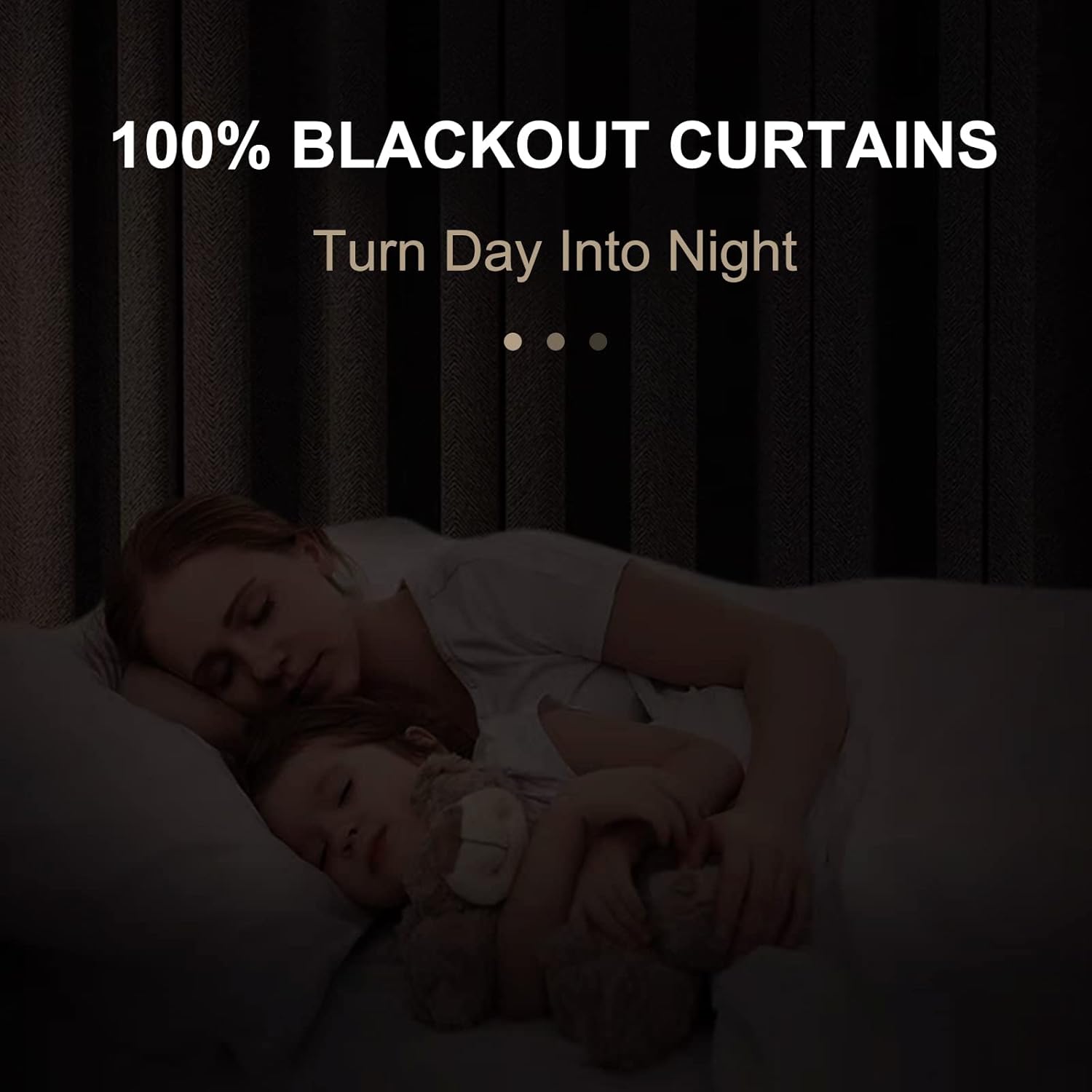 100% Blackout Shield Blackout Curtains for Bedroom 84 Inches Long, Back Tab/Rod Pocket Living Room Drapes, Thermal Insulated Blackout Curtains 2 Panels Set, 50" W x 84" L, Cream