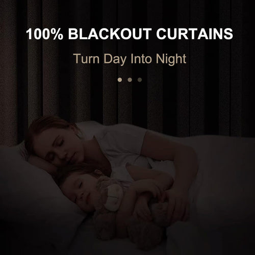 100% Blackout Shield Blackout Curtains for Bedroom 84 Inches Long, Back Tab/Rod Pocket Living Room Drapes, Thermal Insulated Blackout Curtains 2 Panels Set, 50" W x 84" L, Cream