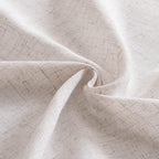 Natural White Linen Curtains 84 Inch Long for Bedroom Living Room, Soft Thick Linen Textured Window Drapes Semi Sheer Light Filtering Rod Pocket Back Tab Neutral Farmhouse Cream Ivory 2 Panels