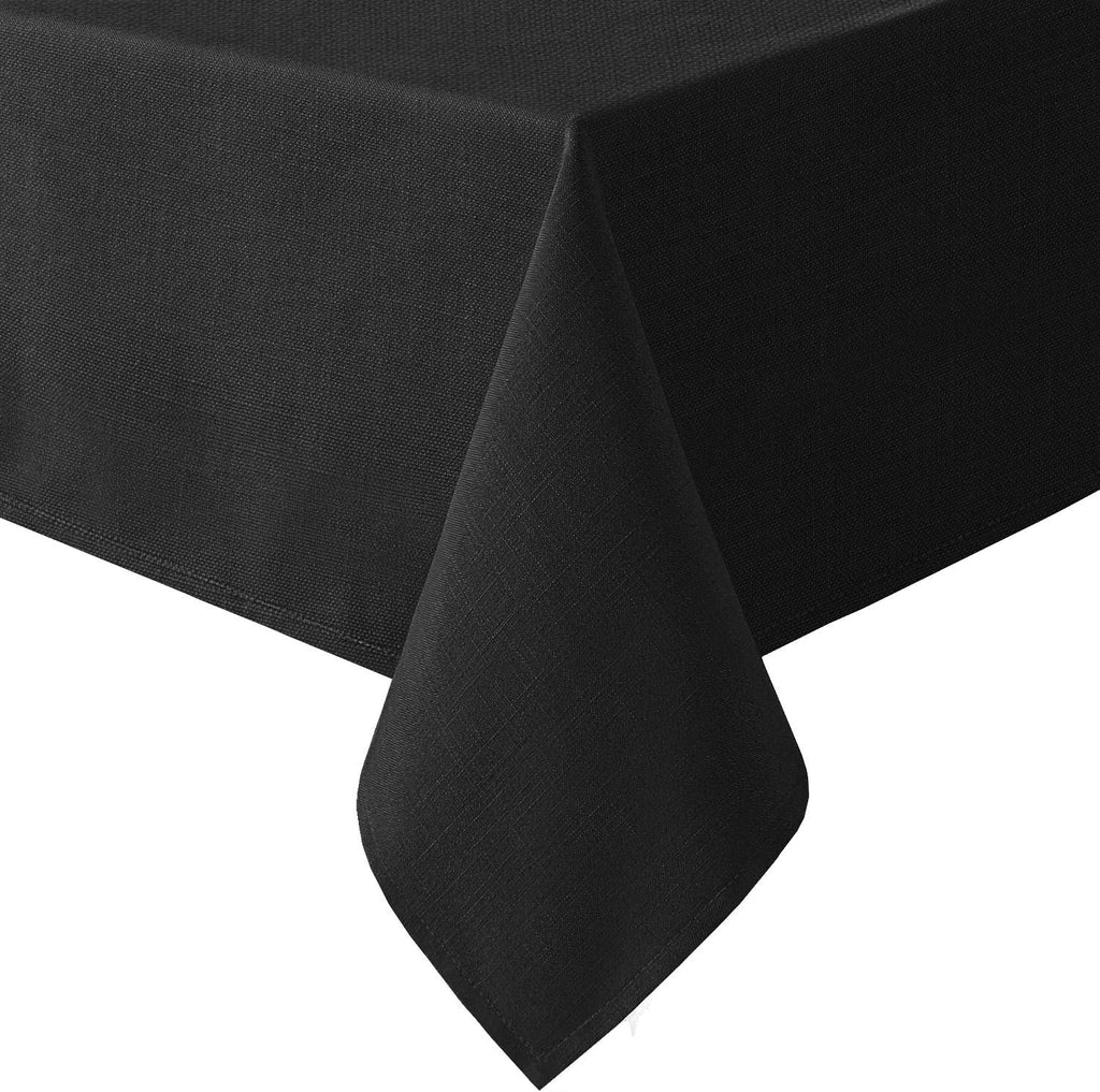 Linen Textured Table Cloths 60 x 120 Inch Premium Solid Tablecloth Spill-Proof Waterproof Table Cover for Dining Buffet Feature Extra Soft and Thick Fabric Wrinkle Free, Taupe