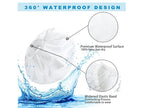 Super Jumbo Shower Cap 2 PCS Waterproof Shower Caps for Women, Extra Large Shower Cap, Reusable Super Large Bath Caps Hair Cap for Long Thick Curly Hair, Locs, Twist Braids - Black + White